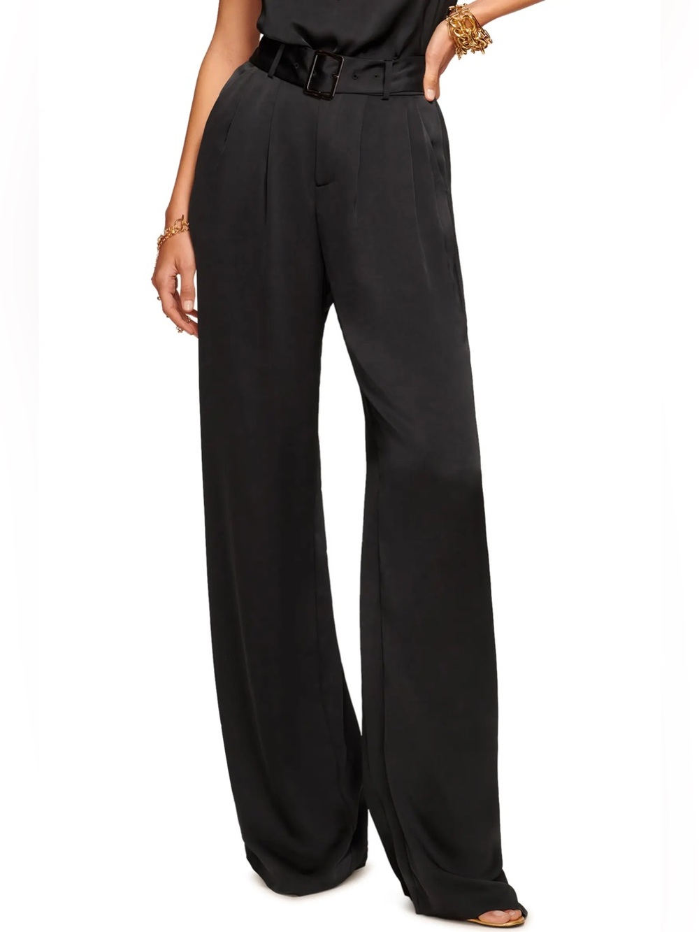 RAMY BROOK Amaya Belted Satin Pants